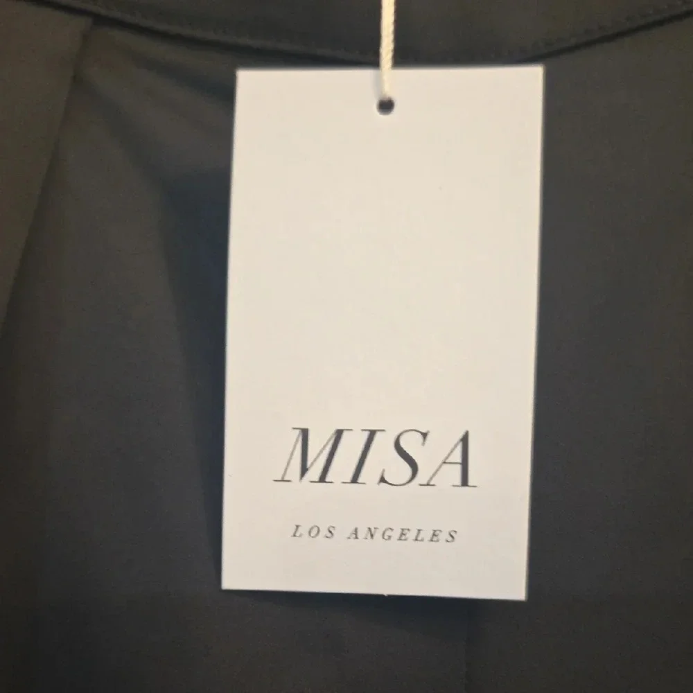 Misa Los Angeles Black Flowing Wide-Leg Pants - Picture 2 of 8